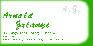 arnold zalanyi business card