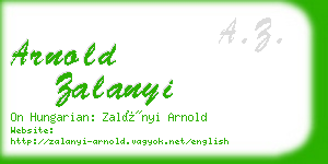 arnold zalanyi business card